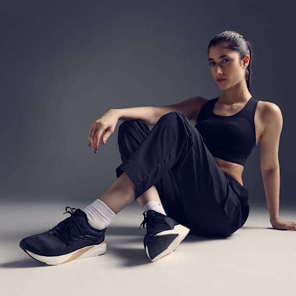SOFTRIDE Sophia 2 Women's Running Shoes, PUMA Black-PUMA Gold-Warm White, extralarge-IND