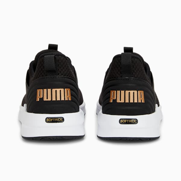 Tenis para correr SoftRide Flair para mujer, PUMA Black-PUMA Gold, extralarge