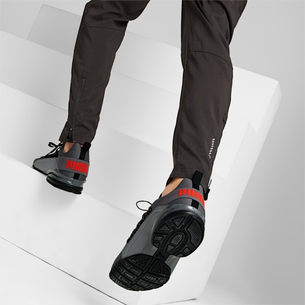 Axelion Refresh Running Shoes Men, PUMA Black-Cool Dark Gray-PUMA Red