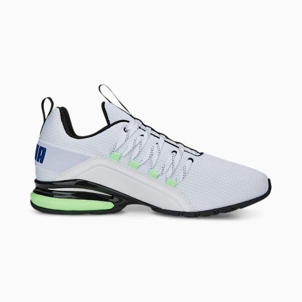 Axelion Refresh Men's Running Shoes, PUMA White-Fizzy Lime-Clyde Royal, extralarge-IND