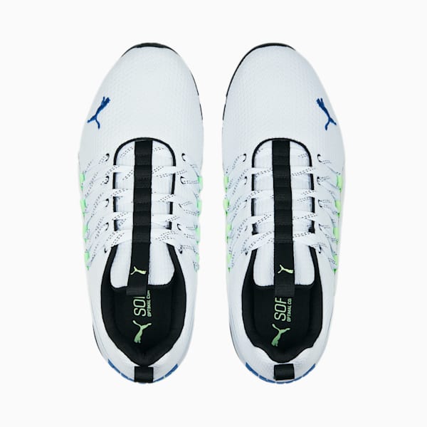 Axelion Refresh Men's Running Shoes, PUMA White-Fizzy Lime-Clyde Royal, extralarge-IND