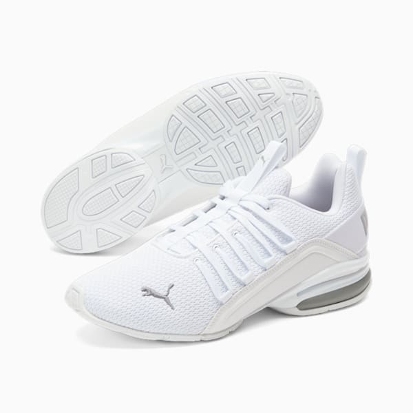 Axelion Refresh Running Shoes Men, PUMA White-PUMA Silver, extralarge