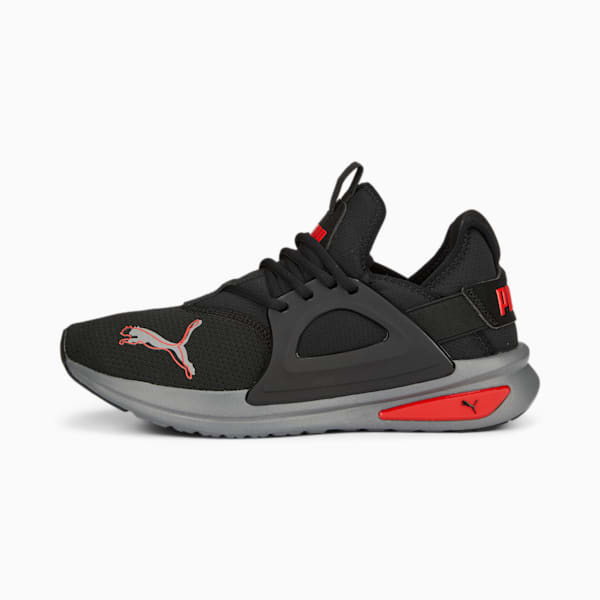 SOFTRIDE Enzo Evo Logo Running Shoes, PUMA Black-For All Time Red, extralarge-IND
