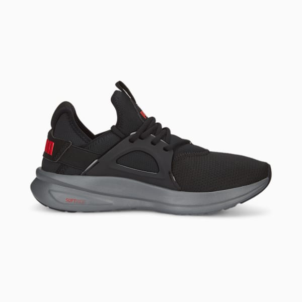 SOFTRIDE Enzo Evo Logo Running Shoes, PUMA Black-For All Time Red, extralarge-IND