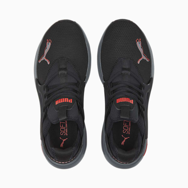 SOFTRIDE Enzo Evo Logo Running Shoes, PUMA Black-For All Time Red, extralarge-IND