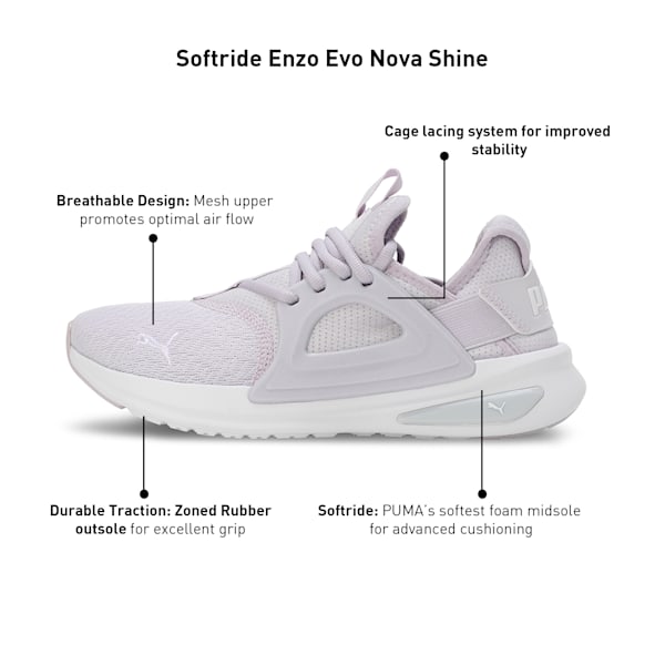 Softride Enzo Evo Nova Shine Women's Running Shoes, Spring Lavender, extralarge-IND