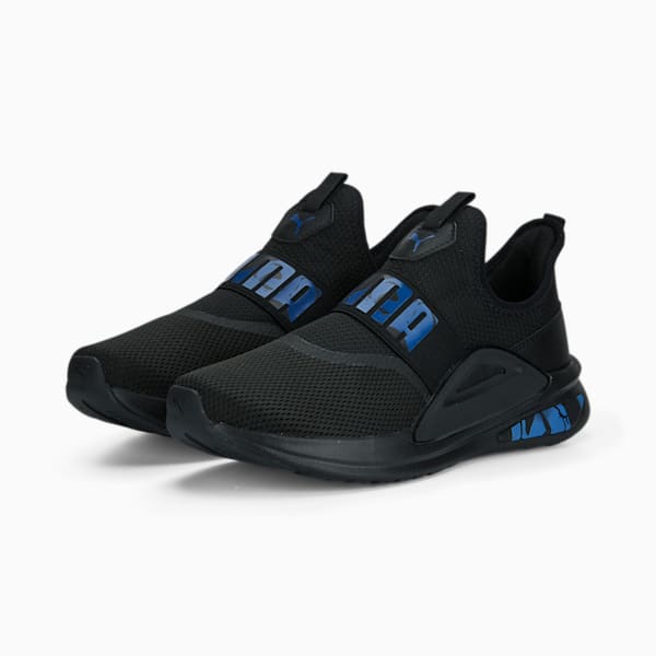 SOFTRIDE Enzo Evo Slip Running Shoes, PUMA Black-Blazing Blue, extralarge-IND