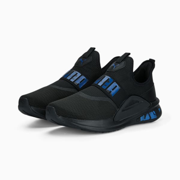 Softride Enzo Evo Slip Unisex Running Shoes, PUMA Black-Blazing Blue
