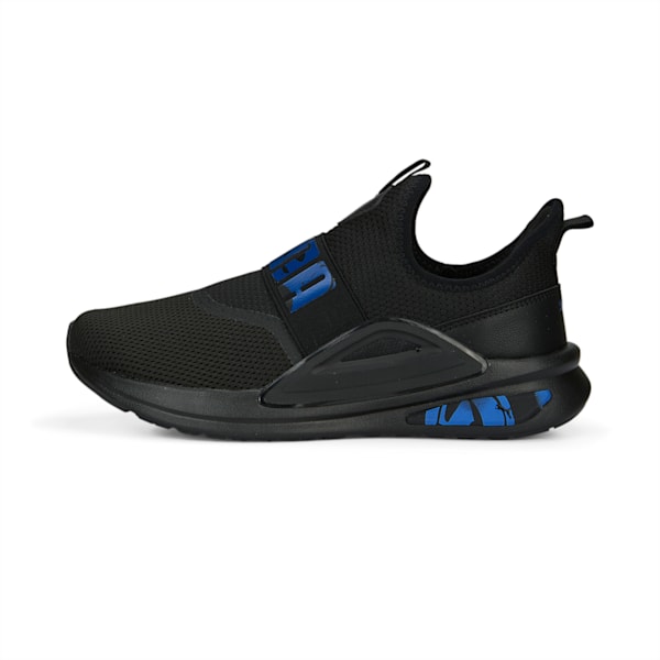 SOFTRIDE Enzo Evo Slip Unisex Running Shoes, PUMA Black-Blazing Blue, extralarge-IND