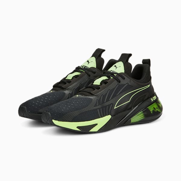X-Cell Action Soft Focus Unisex Running Shoes, PUMA Black-Fast Yellow-PUMA White, extralarge-AUS