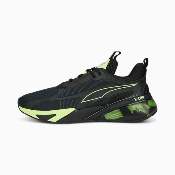 X-Cell Action Soft Focus Unisex Running Shoes, PUMA Black-Fast Yellow-PUMA White, extralarge-AUS