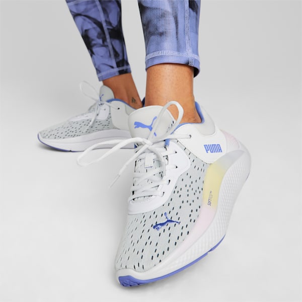 Softride Pro Nova Shine Women's Running Shoes, PUMA White-Elektro Purple