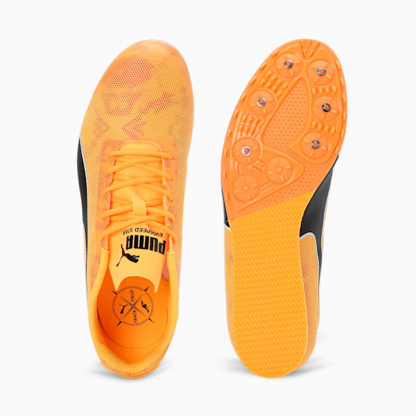 evoSPEED Star 8 Track and Field Running Shoes, Sun Stream-Sunset Glow-PUMA Black, extralarge-IND
