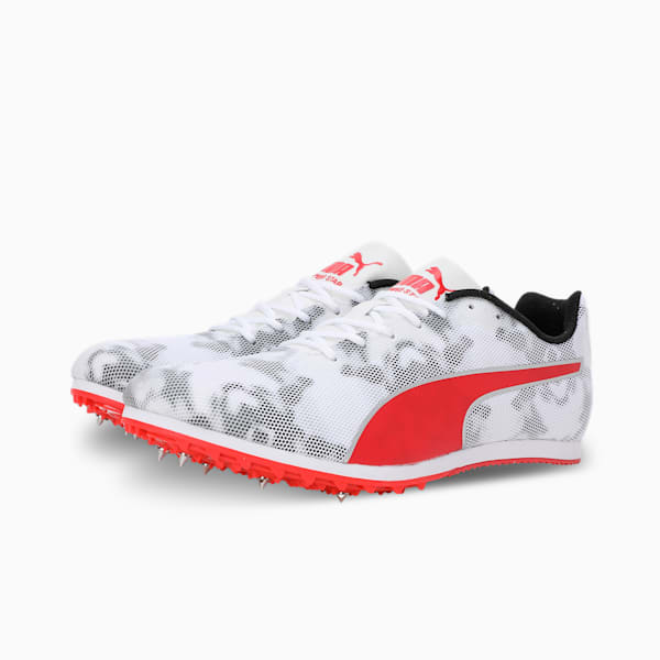 evoSPEED Star 8 Track and Field Running Shoes, PUMA Black-PUMA White-PUMA Red, extralarge-IND