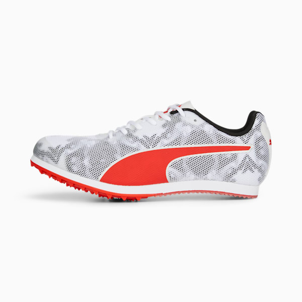 evoSPEED Star 8 Big Kids' Track Spikes, PUMA Black-PUMA White-PUMA Red, extralarge