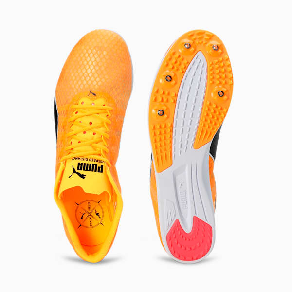 evoSPEED Distance 11 Track and Field Men's Running Shoes, Sun Stream-PUMA Black-PUMA Silver, extralarge-IND