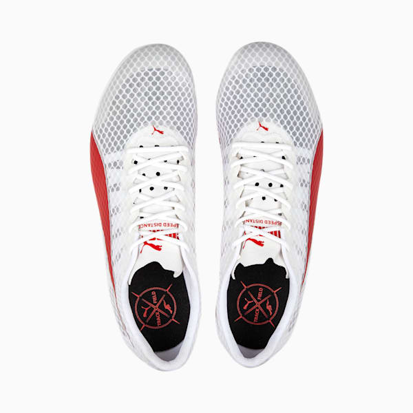 メンズ ランニング エヴォスピード ディスタンス 11 陸上用 スパイク, PUMA White-PUMA Red-Metallic Silver, extralarge-JPN