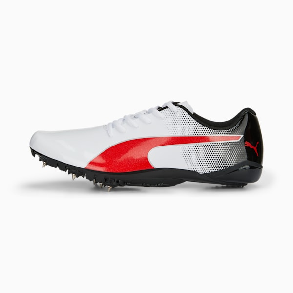 Tenis para atletismo evoSPEED Prep Sprint 3, PUMA White-PUMA Black-PUMA Red, extralarge
