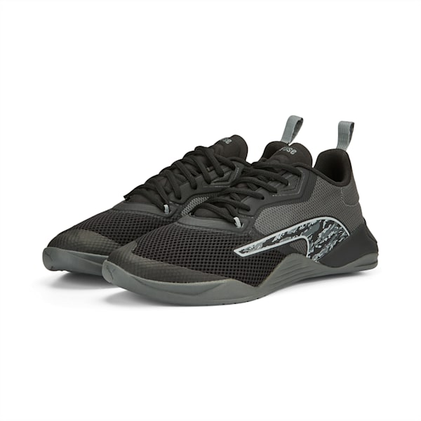 Fuse 2.0 Tiger Camo Men's Training Shoes, PUMA Black-Cool Dark Gray-Cool Mid Gray, extralarge-IND
