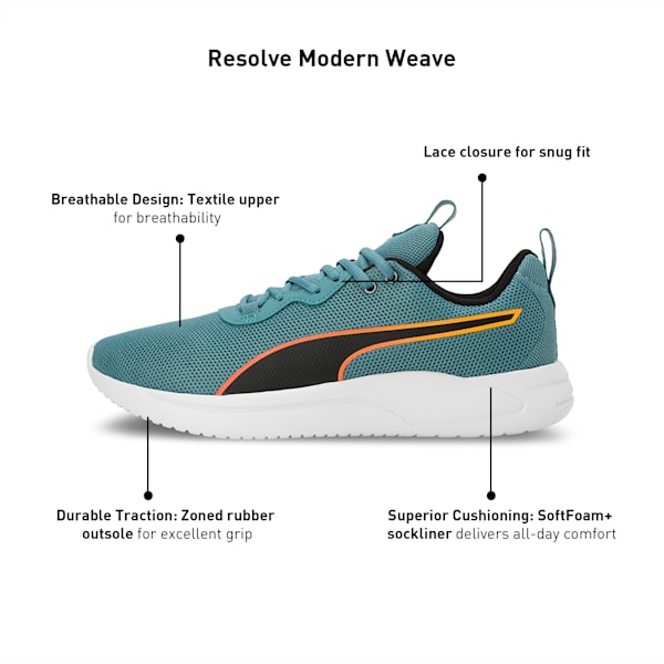 Resolve Modern Weave Unisex Running Shoes, Bold Blue-PUMA Black, extralarge-IND