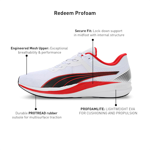 Redeem Profoam Unisex Running Shoes, PUMA White-For All Time Red, extralarge-IND