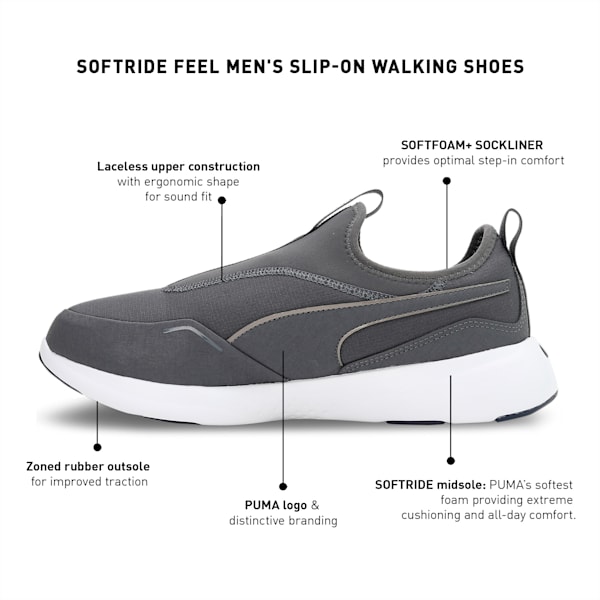 SOFTRIDE Feel Men's Slip-On Unisex Walking Shoes, Asphalt-Bronze, extralarge-IND