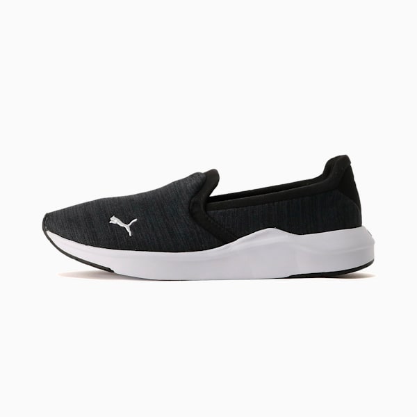 ウィメンズ ソフトライド フィネス スリッポン シューズ, PUMA Black-PUMA White, extralarge-JPN