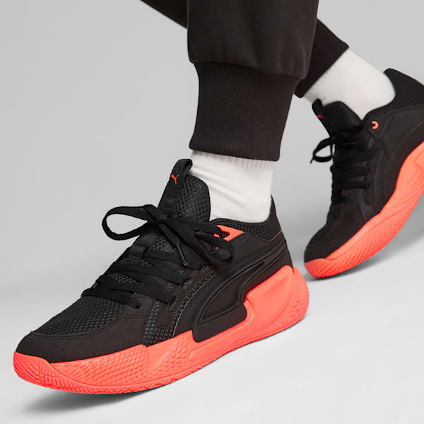 Court Rider Chaos Slash Men's Basketball Shoes, Neon Sun-PUMA Black, extralarge