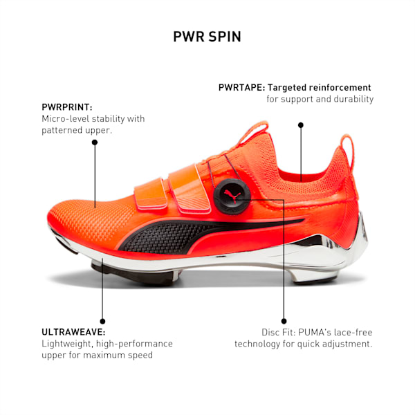 PWR Spin Men's Shoes, Ultra Orange-PUMA Black, extralarge-IND