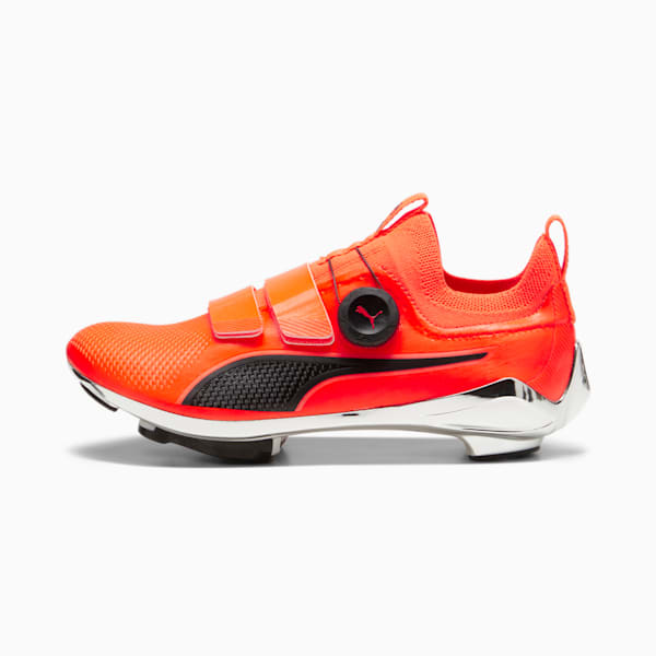 PWRSPIN Indoor Cycling Shoes, Ultra Orange-PUMA Black, extralarge