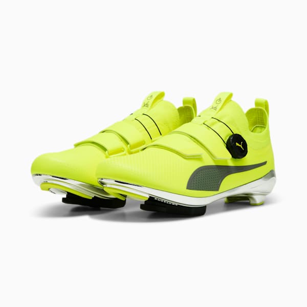 PWRSPIN Indoor Cycling Shoes, Yellow Alert-Cast Iron, extralarge