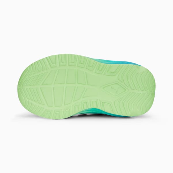 Tenis para infantes One4All Fade, PUMA Black-Fizzy Lime-Bright Aqua, extralarge