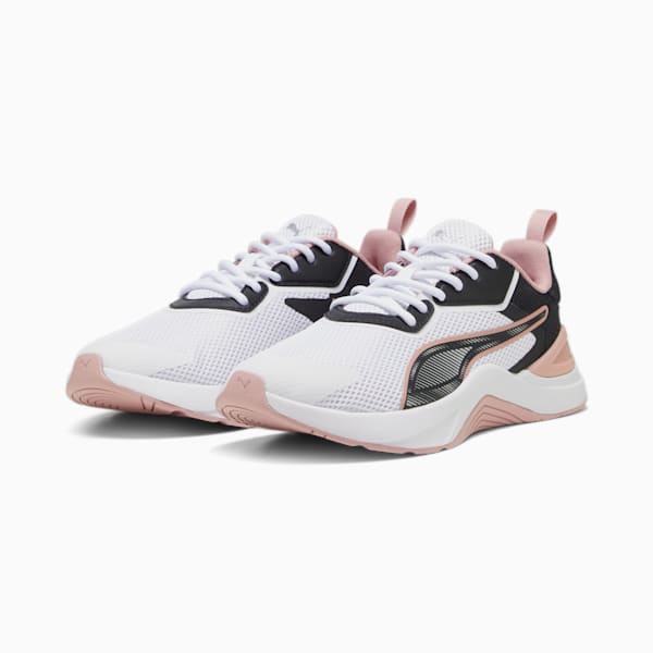 Infusion Women's Training Shoes, PUMA White-PUMA Black-Future Pink, extralarge-IND