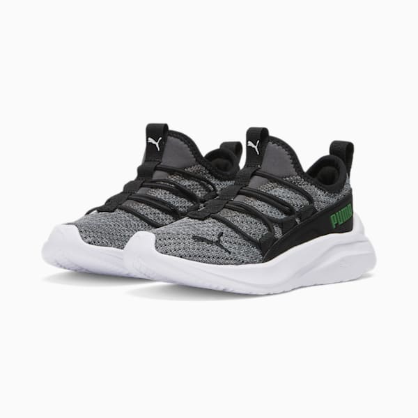Tenis de punto One4All Little Kids', CASTLEROCK-Puma Black-Amazon Green, extralarge