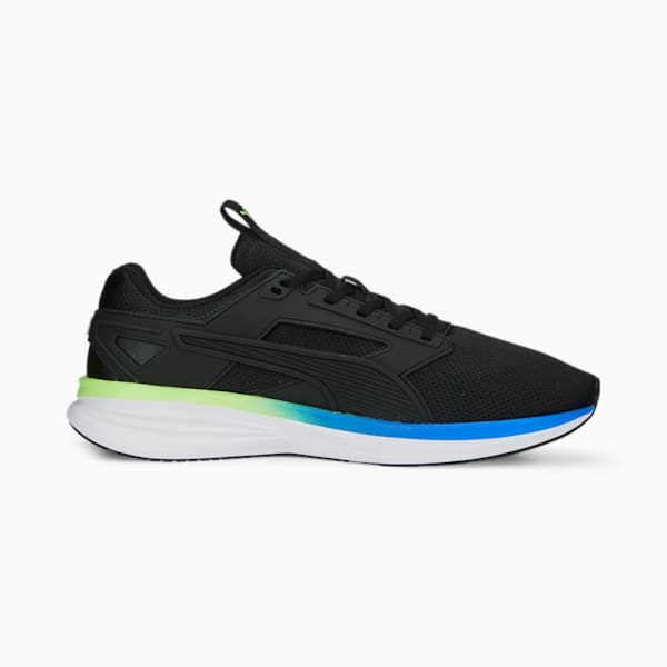 Transport Cage Unisex Running Shoes, PUMA Black-Fizzy Lime-Royal Sapphire, extralarge-IND