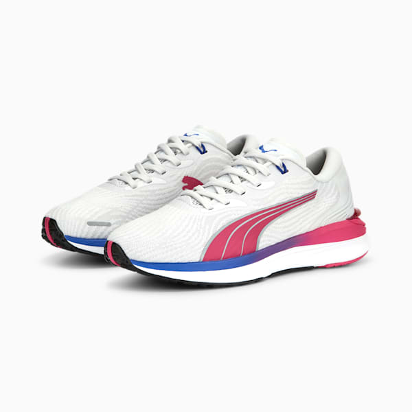 Electrify NITRO 2 Running Shoes Youth, Feather Gray-PUMA White, extralarge