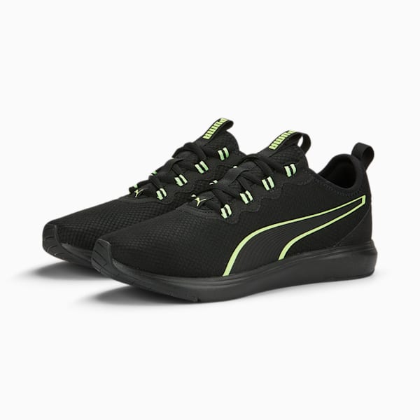 SOFTRIDE Cruise 2 Unisex Running Shoes, PUMA Black-Fizzy Yellow, extralarge-IND