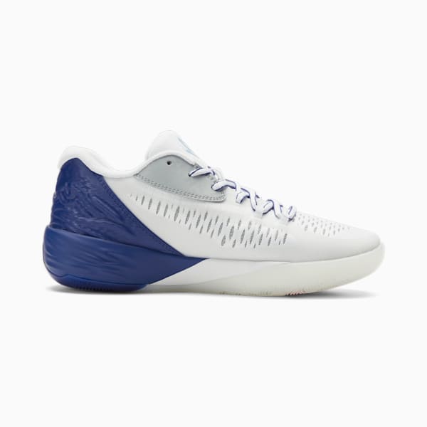 Stewie 1 Four-Time Women's Basketball Sneaker, PUMA White-Elektro Blue