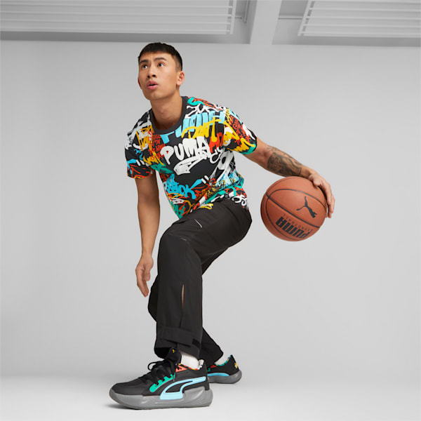 Court Rider Chaos Block Basketball Shoes, PUMA Black-Cast Iron, extralarge-IND