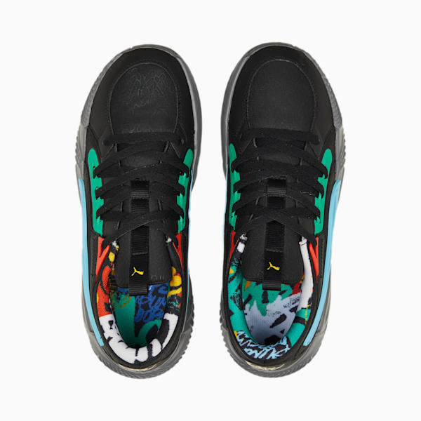 Court Rider Chaos Black Basketball Shoes, PUMA Black-Cast Iron