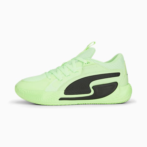 Court Rider Chaos Basketball Shoes, Fizzy Lime-PUMA Black