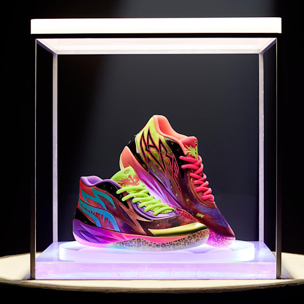 MB.02 Be You Sneakers, Purple Glimmer-Safety Yellow-Pink Glo-Sunset Glow-PUMA Black, extralarge-IND