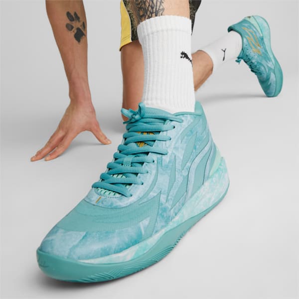 MB.02 Jade Basketball Shoes, Lake Green-Puma Team Gold, extralarge-IND