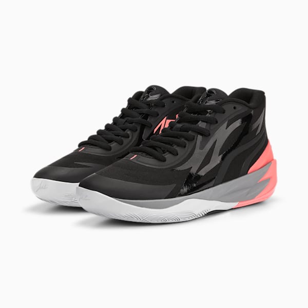 MB.02 Basketball Sneakers, PUMA Black-Sunset Glow, extralarge-IND