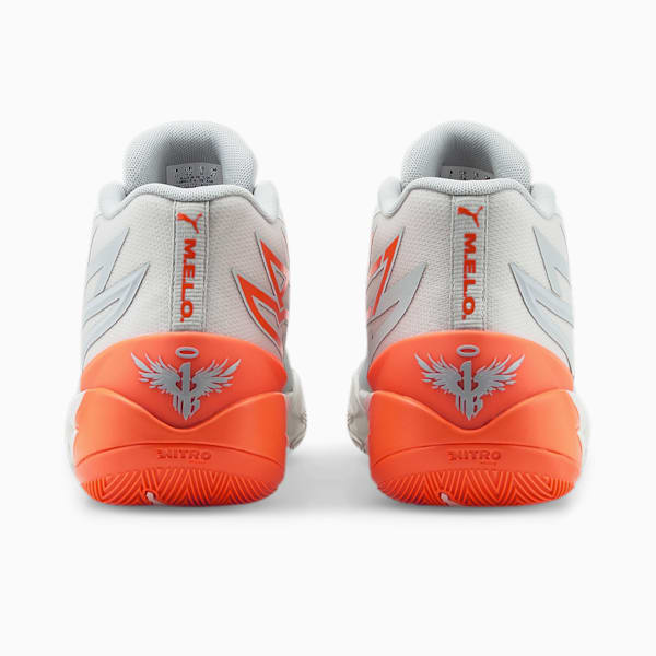 PUMA x LAMELO BALL MB.02 Gorangé Unisex Basketball Shoes, Platinum Gray-Ultra Orange, extralarge-AUS