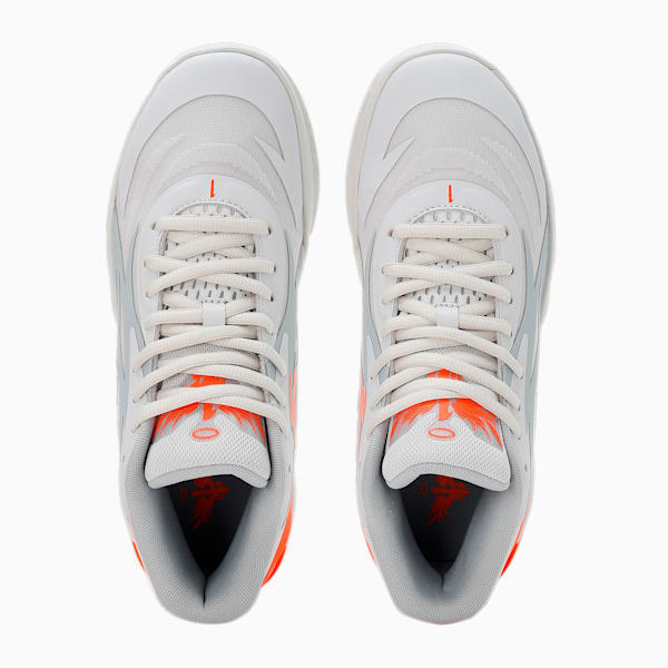 PUMA x LAMELO BALL MB.02 Gorangé Basketball Shoes, Platinum Gray-Ultra Orange, extralarge-IND
