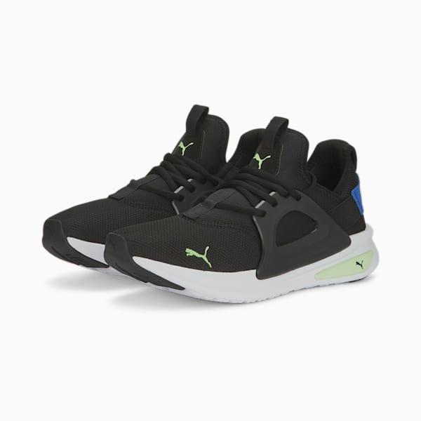 SOFTRIDE Enzo Evo Better Rmx Running Shoes, PUMA Black-Royal Sapphire-Fizzy Lime, extralarge-IND