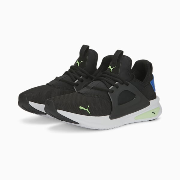 Softride Enzo Evo Better Rmx Unisex Running Shoes, PUMA Black-Royal Sapphire-Fizzy Lime