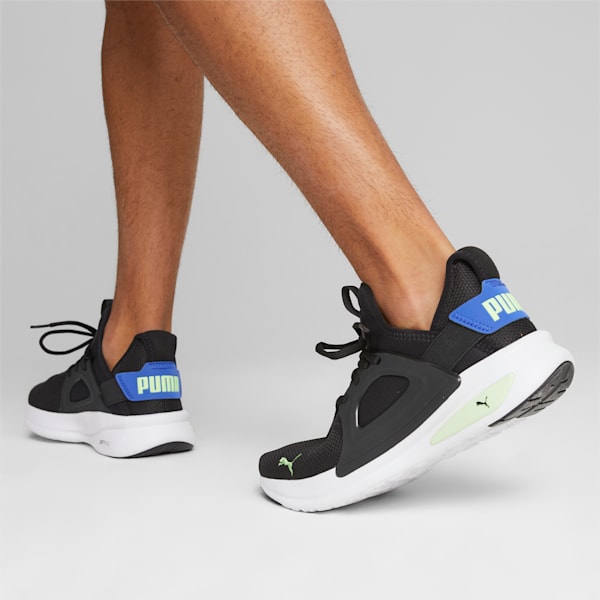 SOFTRIDE Enzo Evo Better Rmx Running Shoes, PUMA Black-Royal Sapphire-Fizzy Lime, extralarge-IND