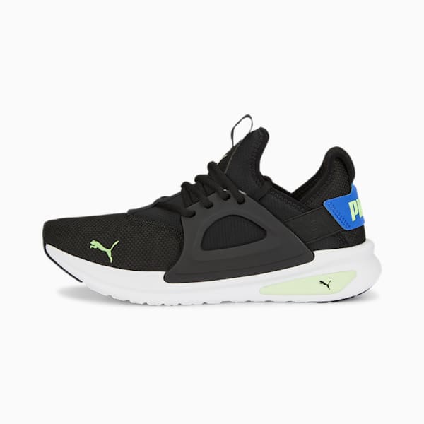 SOFTRIDE Enzo Evo Better Rmx Unisex Running Shoes, PUMA Black-Royal Sapphire-Fizzy Lime, extralarge-IND
